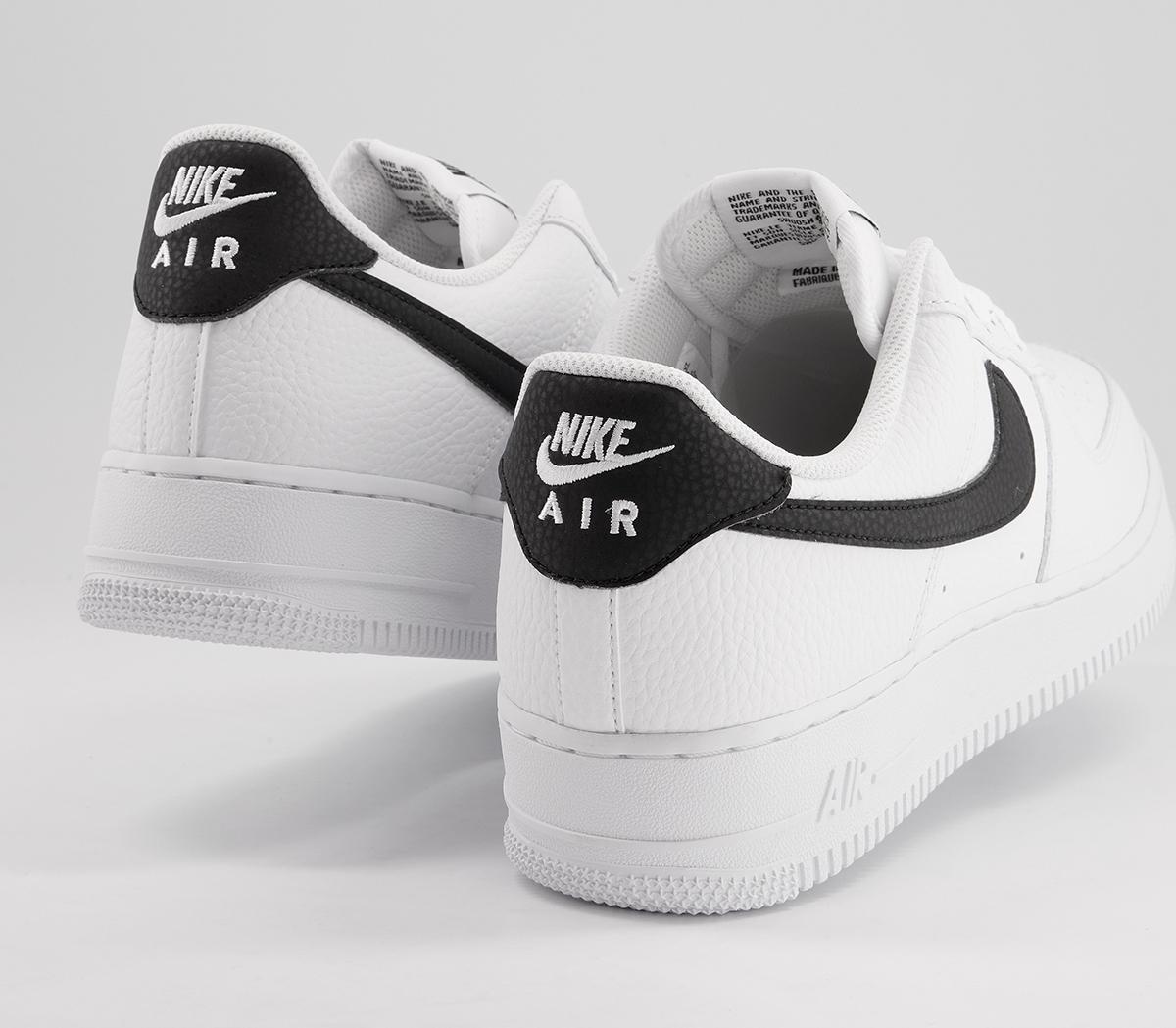 nike air force one trainers white black