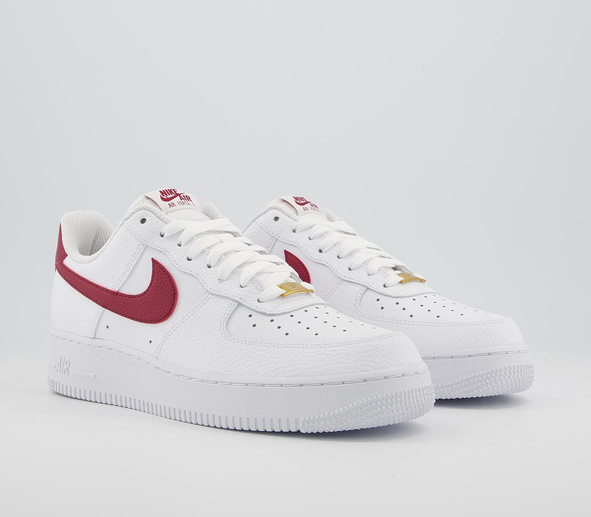 Nike Air Force 1 07 Trainers White Team Red White - His trainers