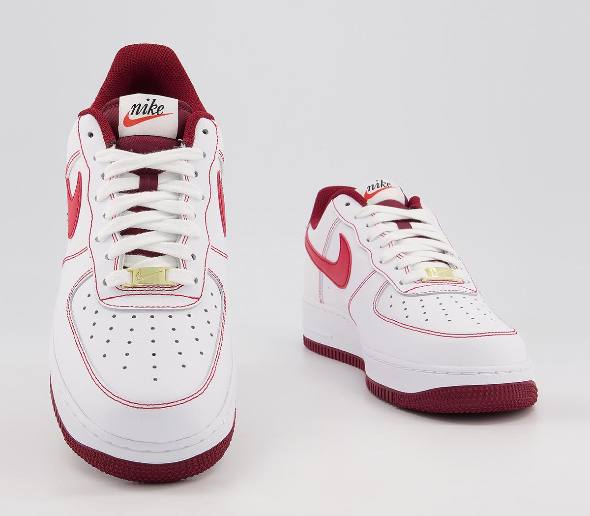 air force 1 07 trainers white sail university red
