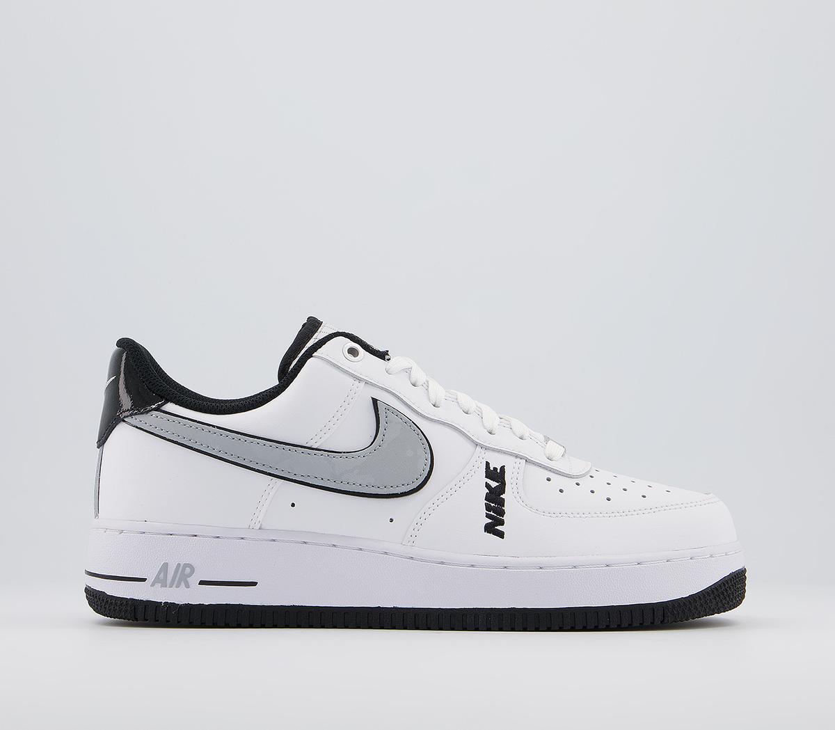 air force 1 trainers white black wolf grey