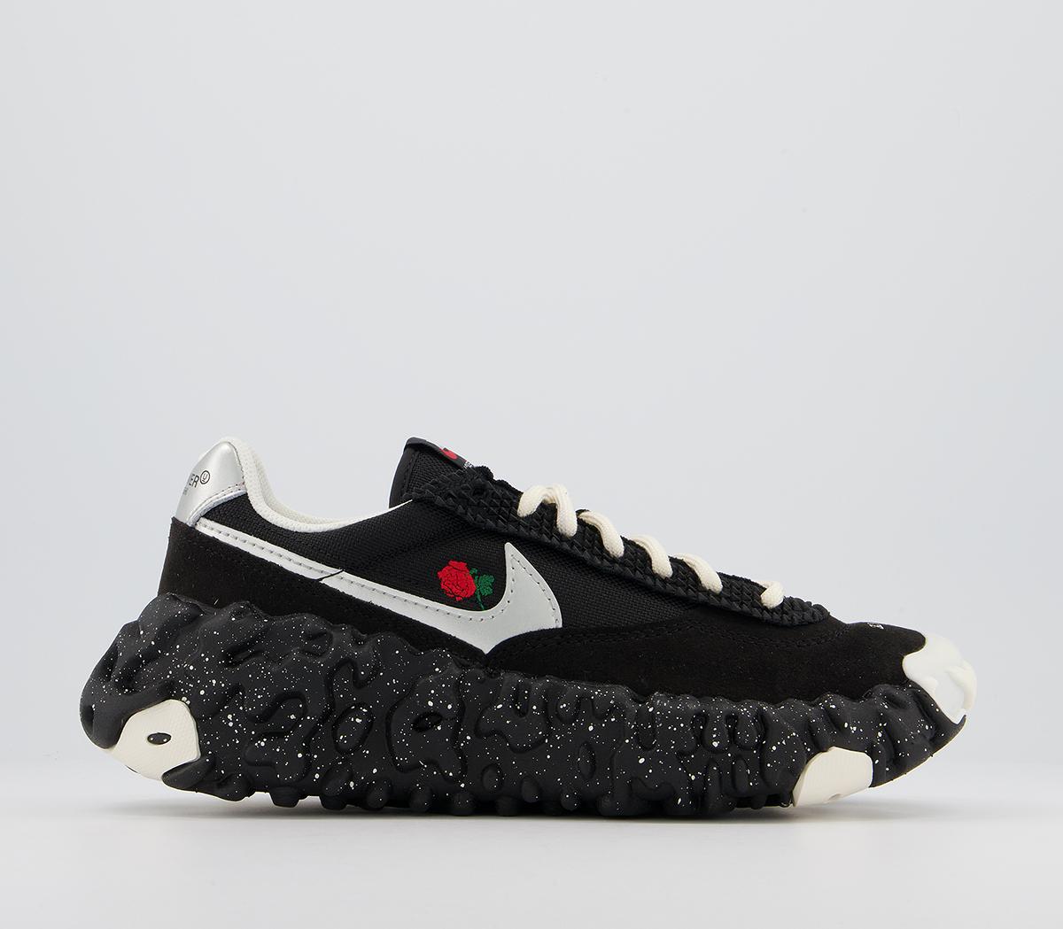 Nike Overbreak Trainers Black Metallic Silver Black Pale Ivory - His ...