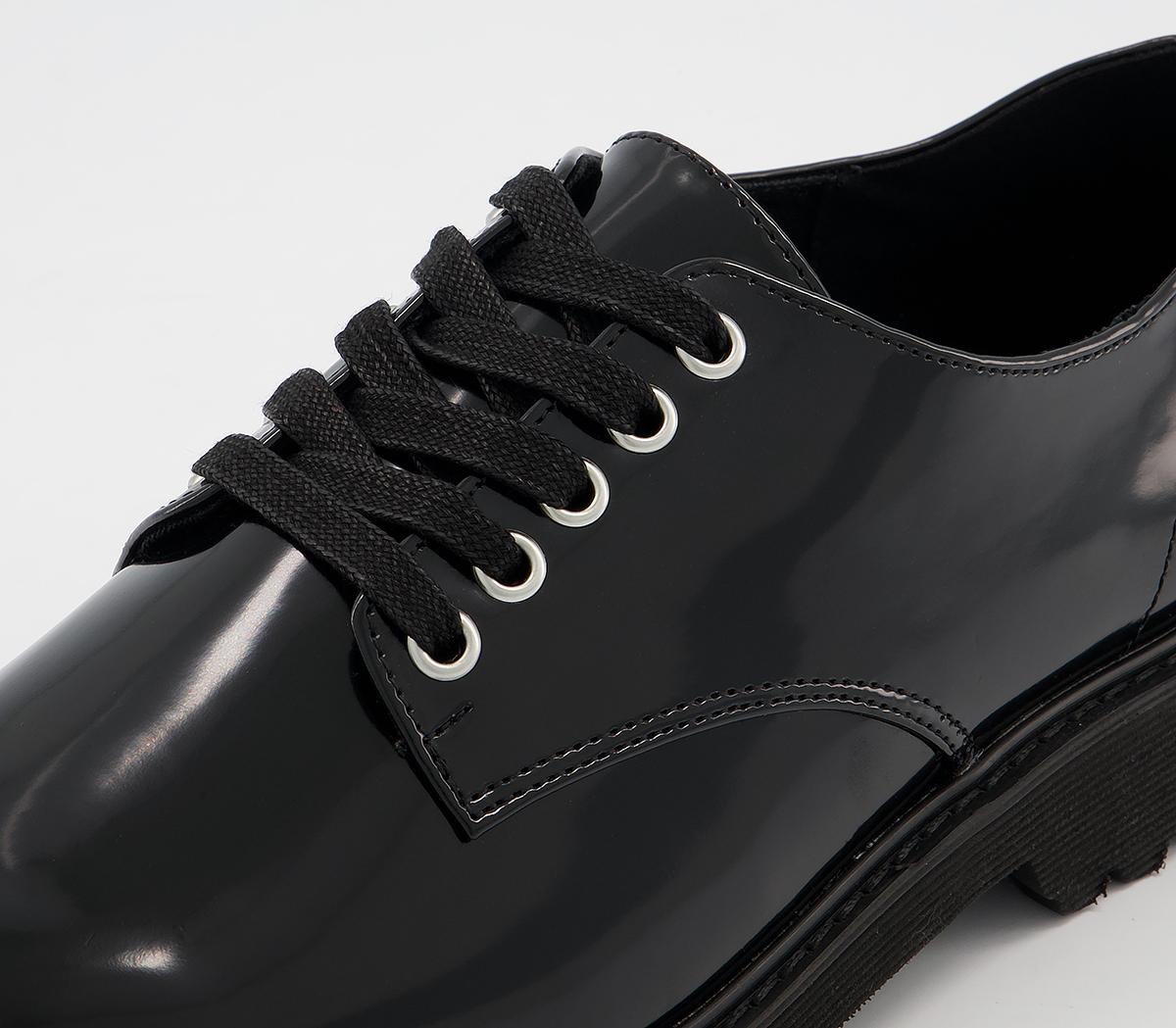 black patent flat shoes uk