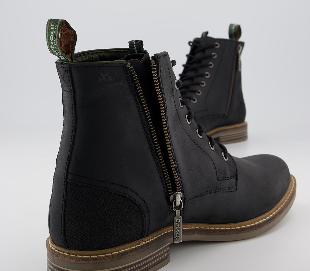 Barbour Seaham Lace Up Boots Black - Boots