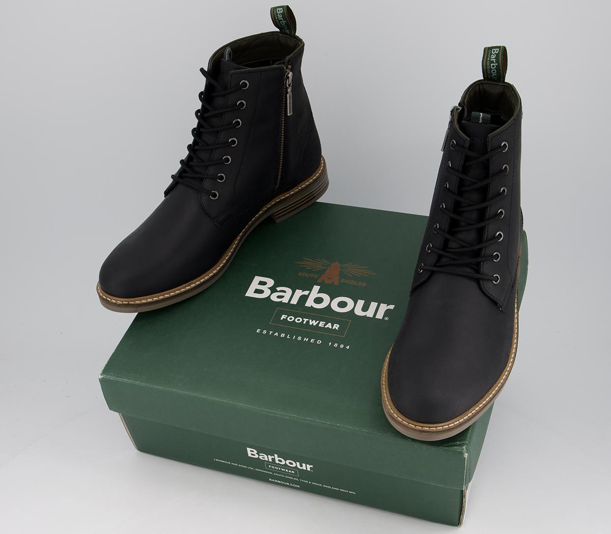 Barbour Seaham Lace Up Boots Black - Boots