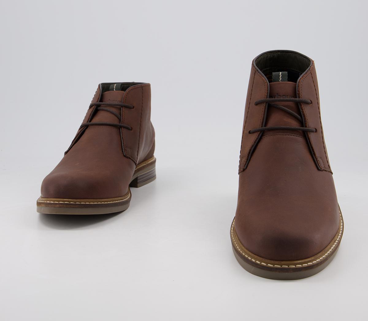 brown waxy barbour chukka boots