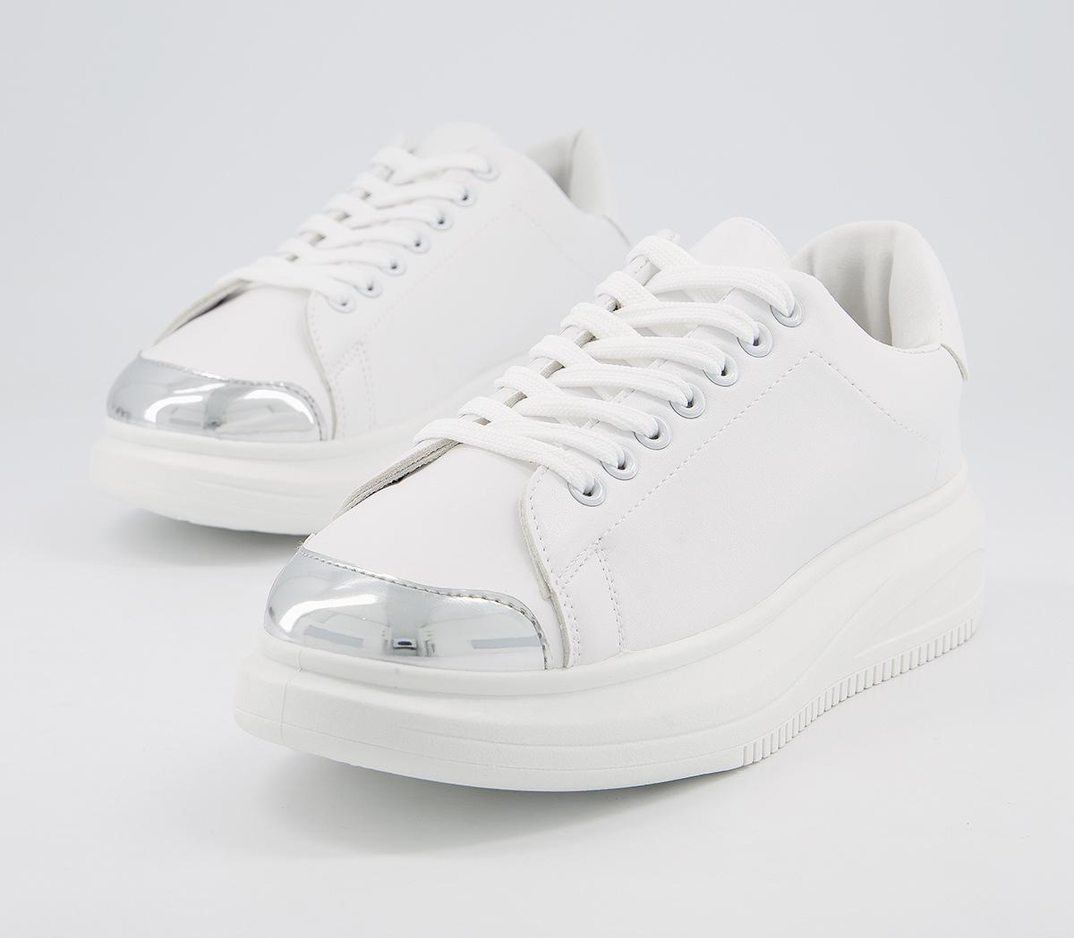 Koi Footwear Koi Chunky Trainers Vegan White Silver - Flats