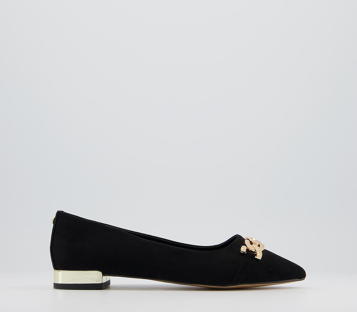 black pointed flat shoes