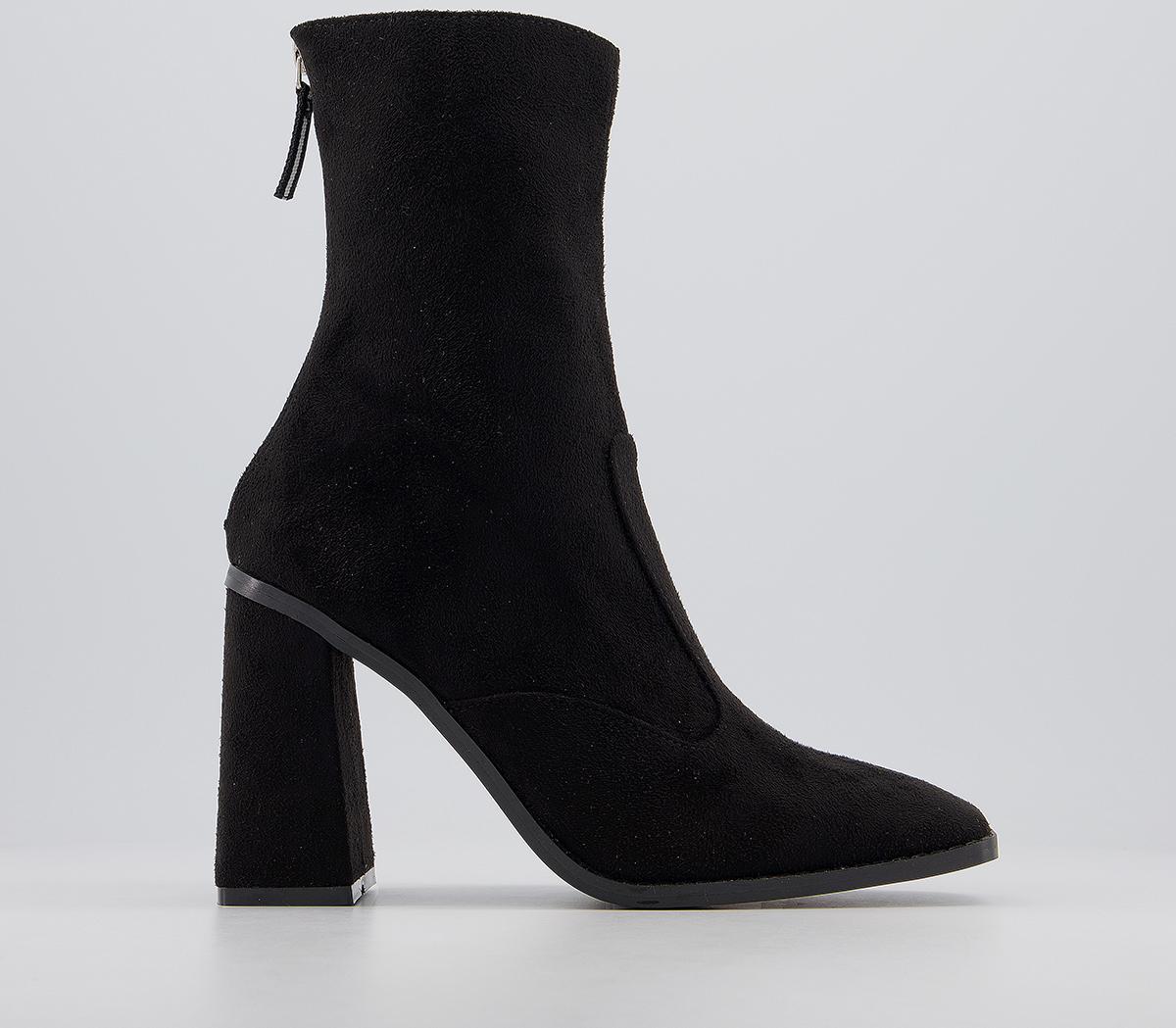 knee high boots with zip at back