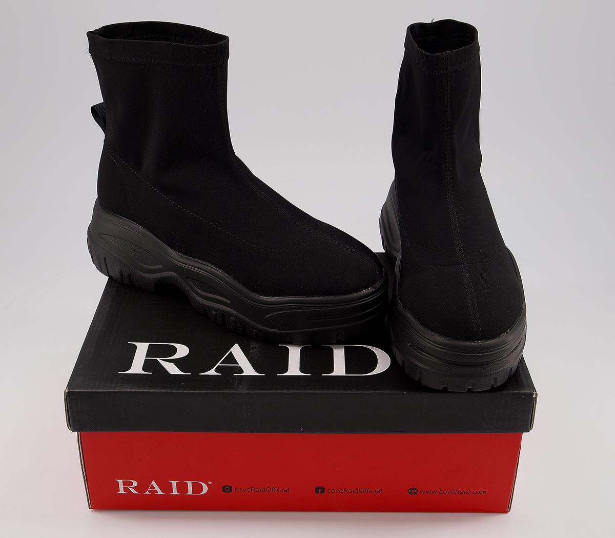 raid odessa lace up chunky shoes in black