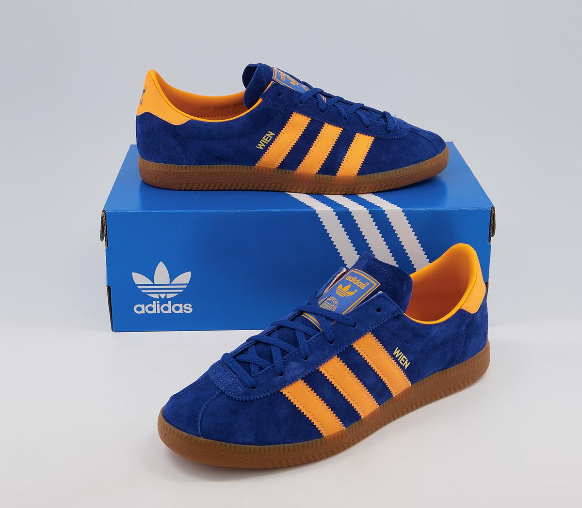 adidas Wien Trainers Ink Flash Orange Bluebird - His trainers