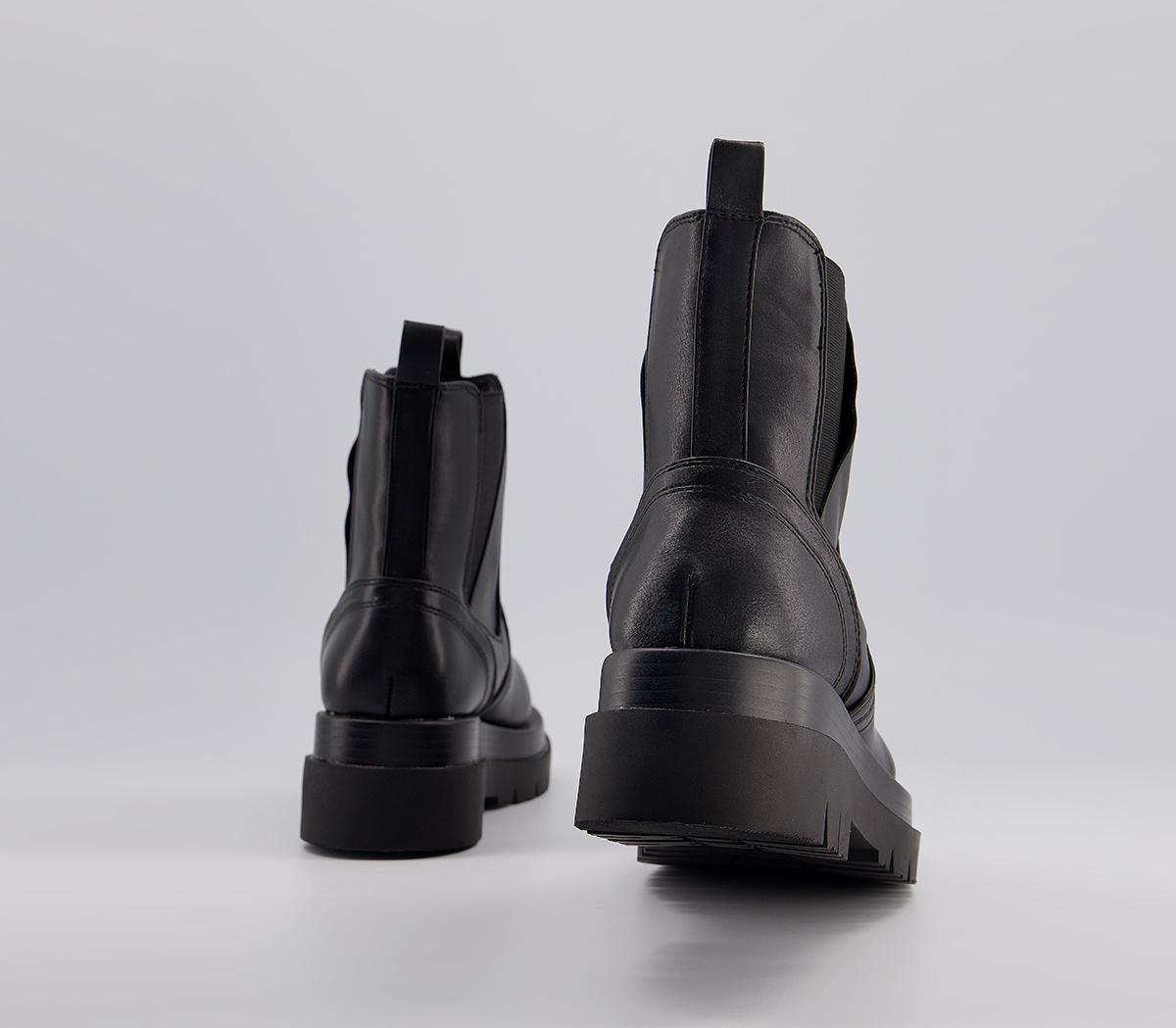 raid brazen chunky biker boots in black