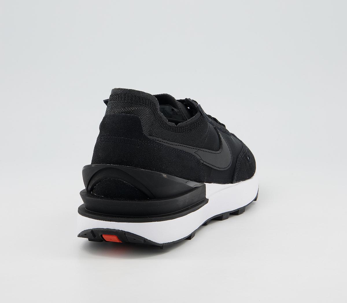 nike waffle one black volt