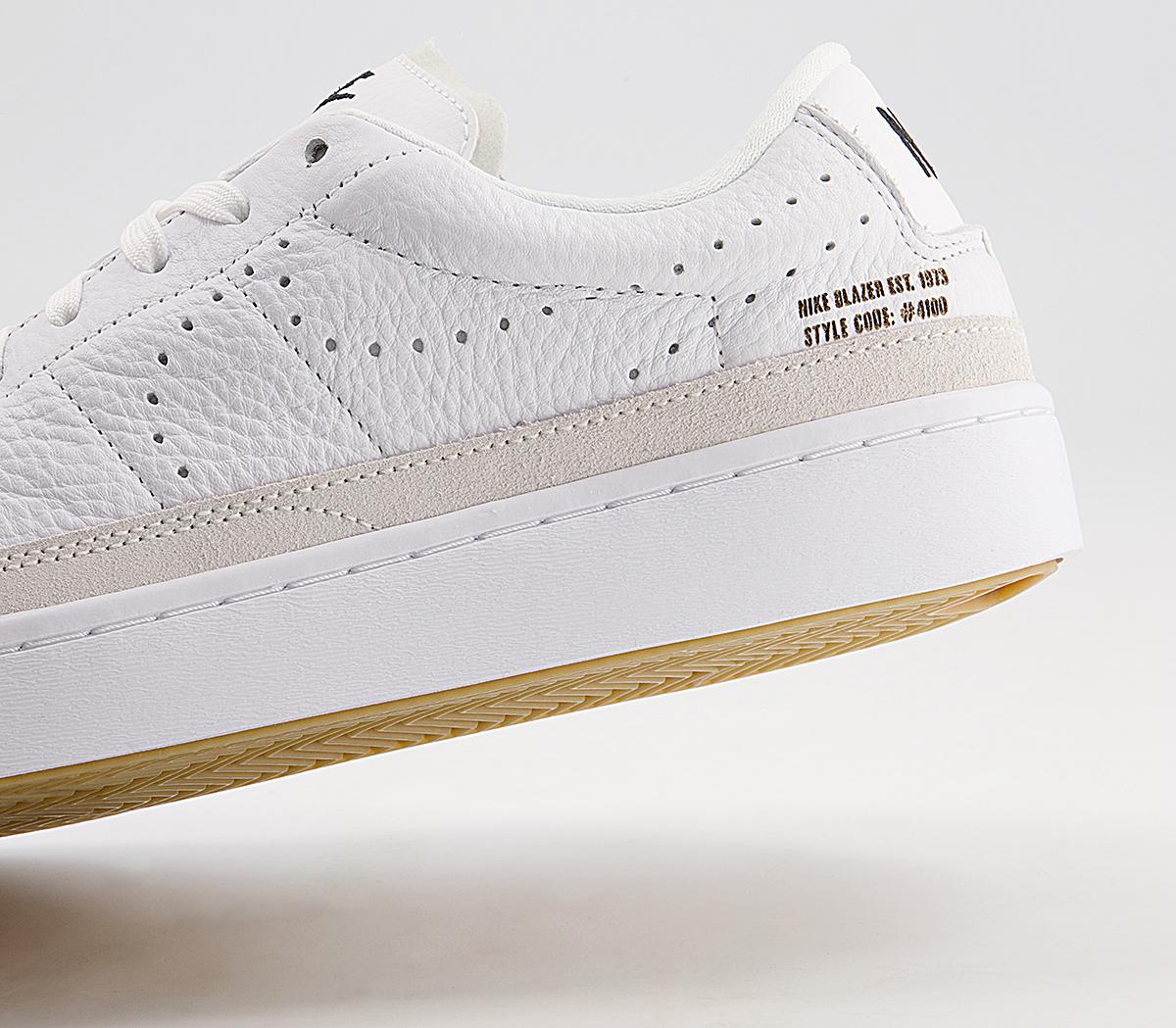 nike blazer low white gum