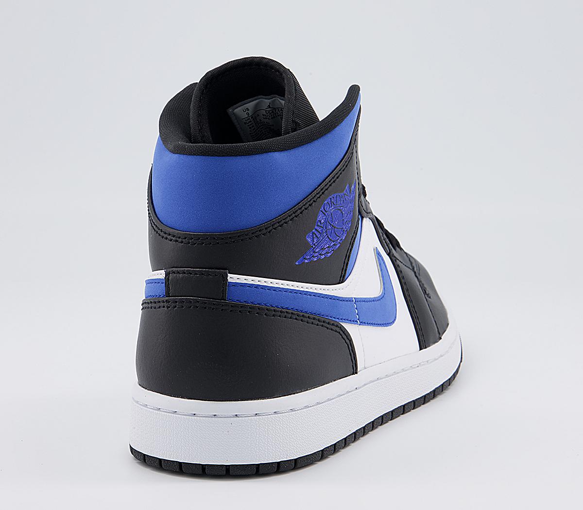 Jordan Air Jordan 1 Mid Trainers White Racer Blue Black - His trainers