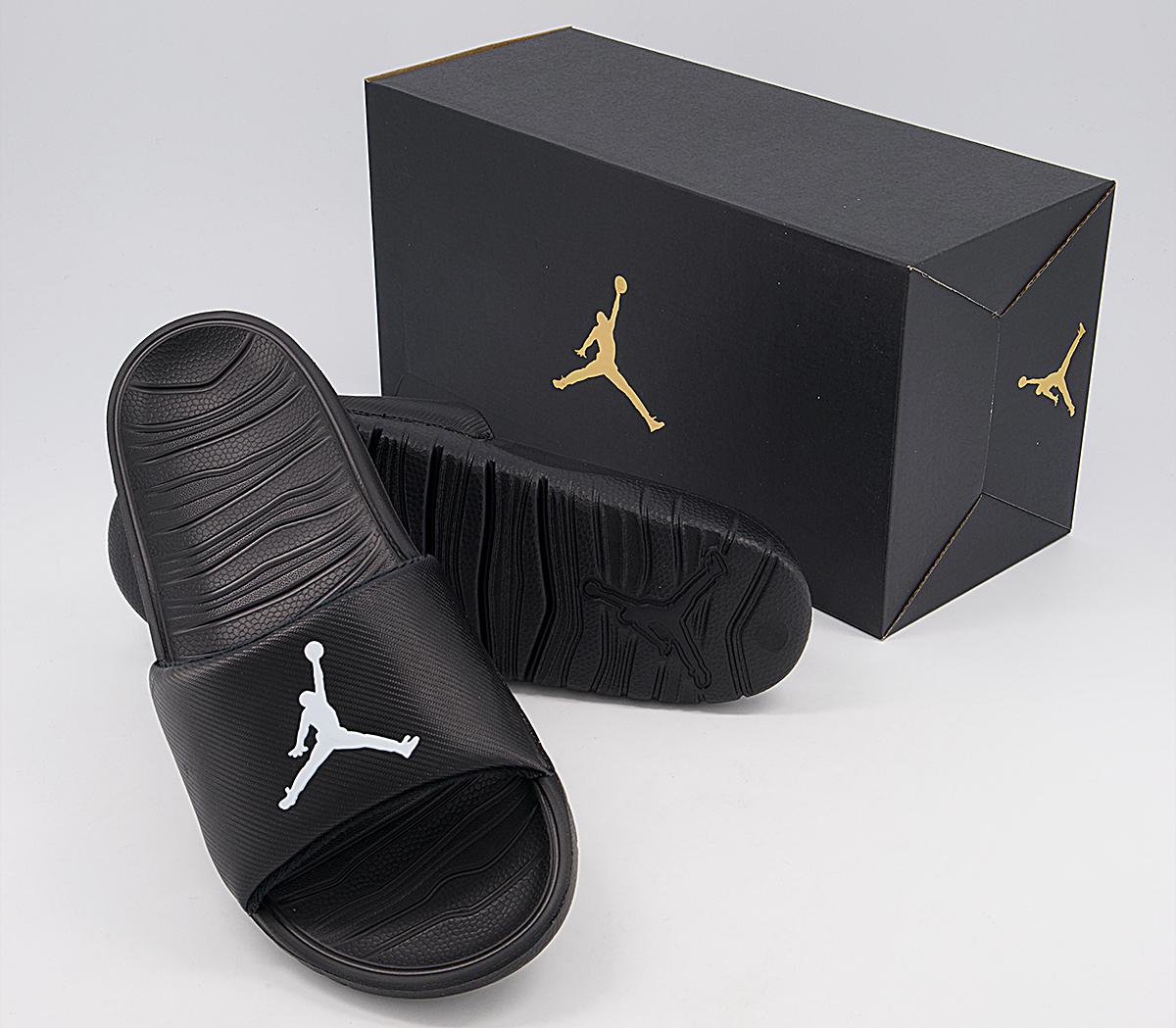 Jordan Jordan Break Slides Black White - Men’s Sandals