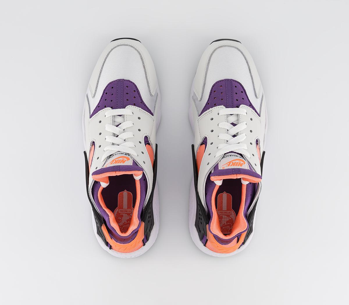 huaraches purple and white