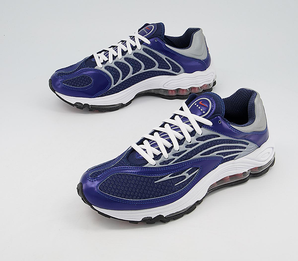 Nike Air Max Tn 99 Trainers Midnight Navy Dragon Red Metallic Silver ...