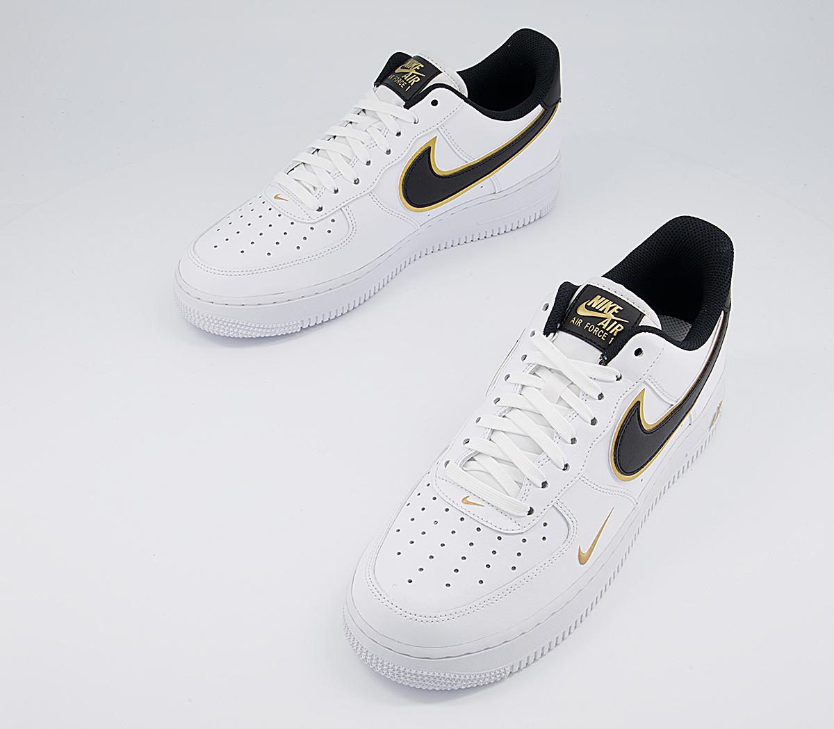 Nike Air Force 1 Lv8 Trainers White Black Metallic Gold White - His trainers