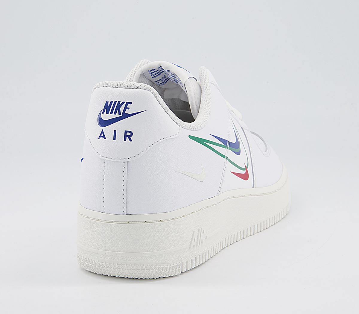 nike air force 1 white green noise game royal