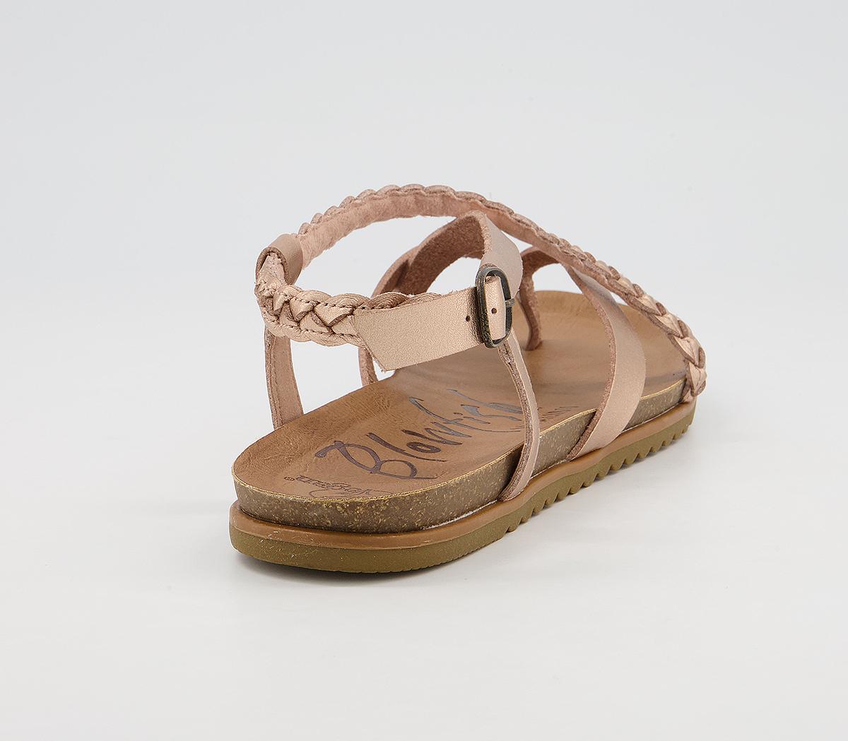 blowfish rose gold sandals