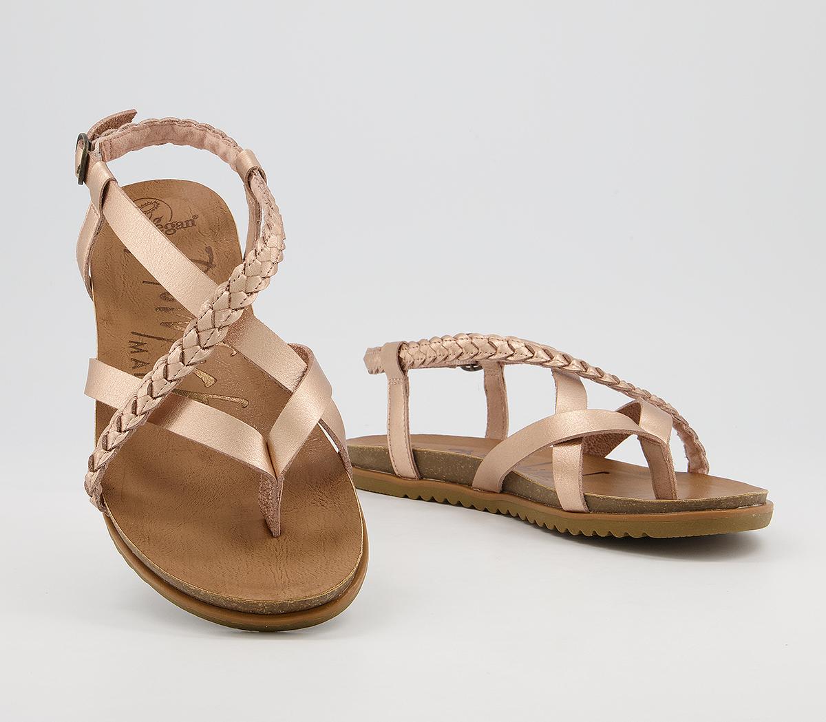 blowfish rose gold sandals