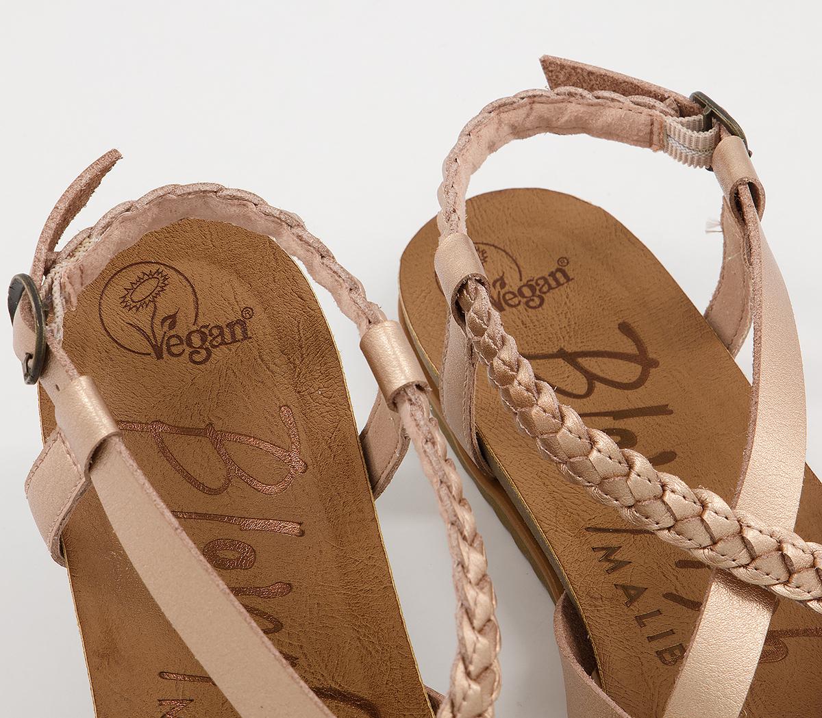 blowfish rose gold sandals