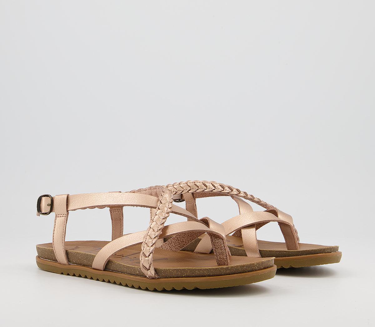 blowfish rose gold sandals