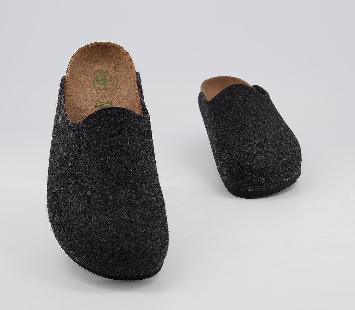 BIRKENSTOCK Amsterdam Vegan Clogs Anthracite - Flat Shoes for Women