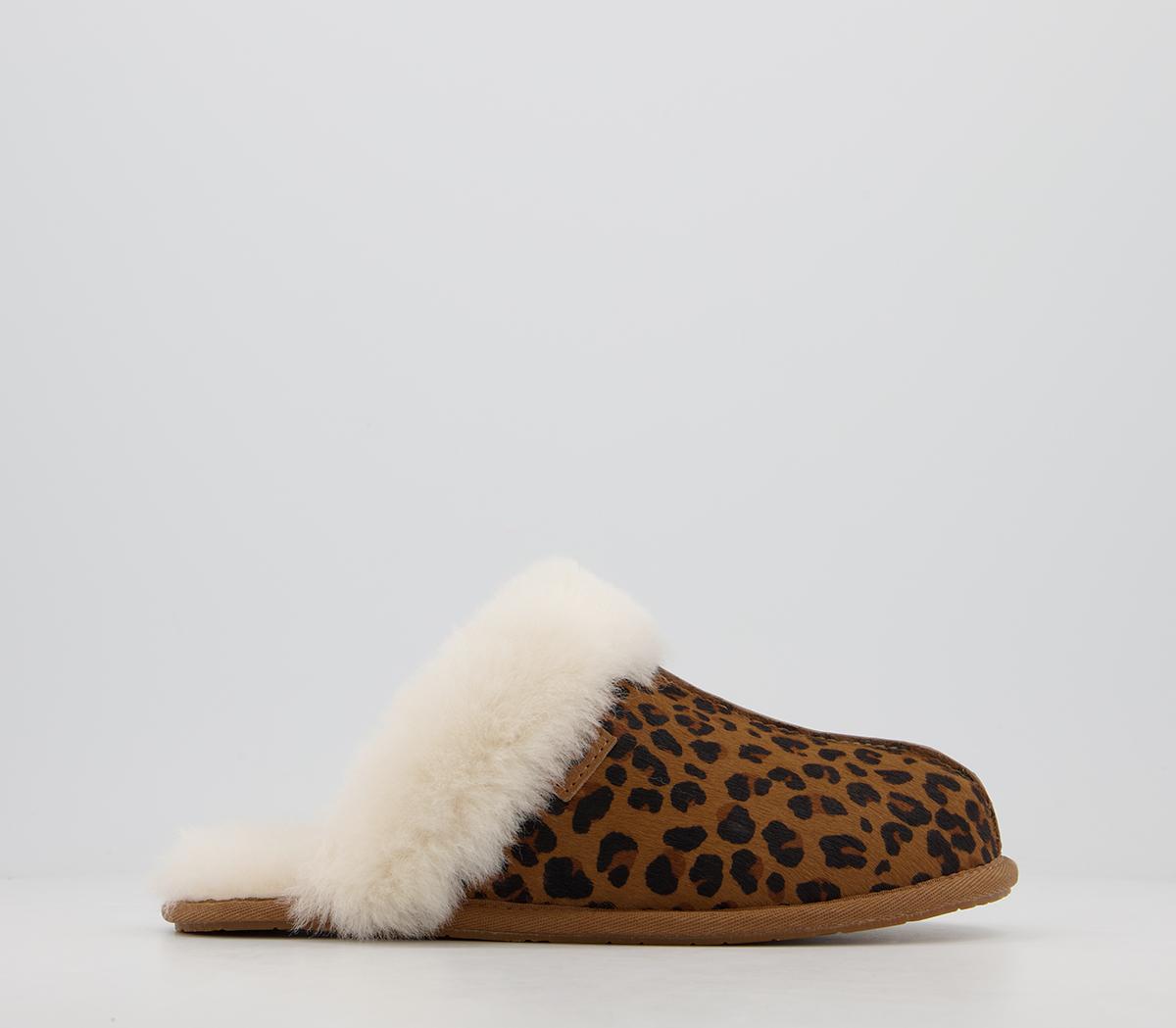 UGG Scuffette Leopard Slippers Natural 