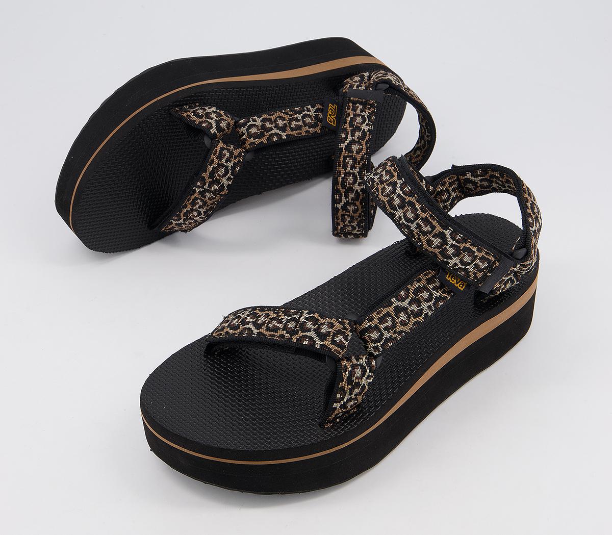 leopard teva flatform