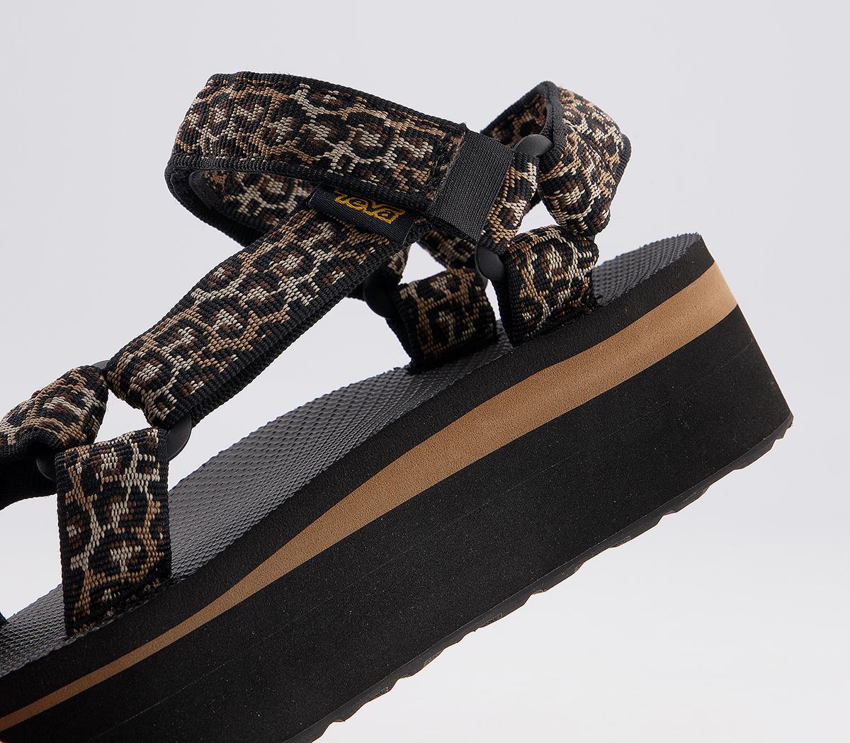 teva sandals leopard print
