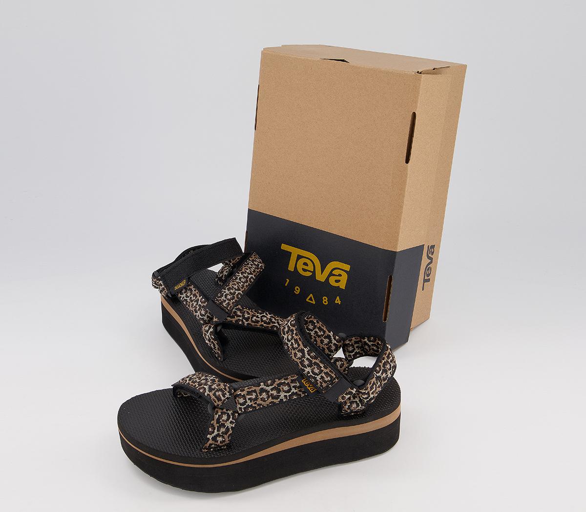 leopard teva flatform