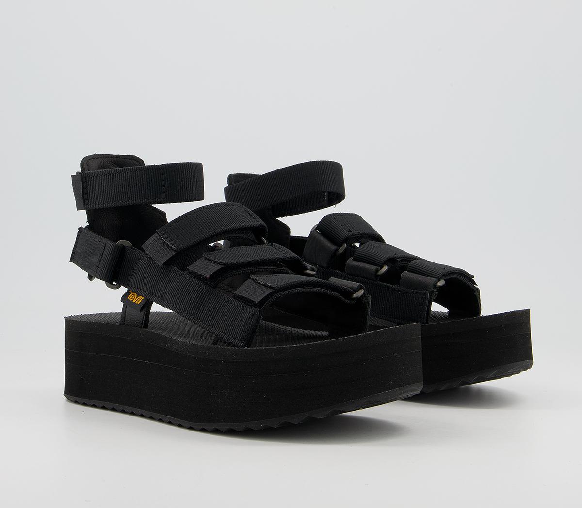 Teva Flatform Mevia Sandals Black - Women’s Sandals