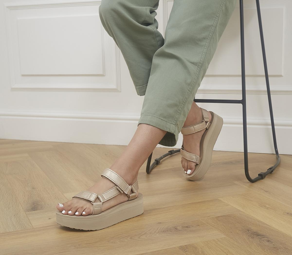 teva flatform leather