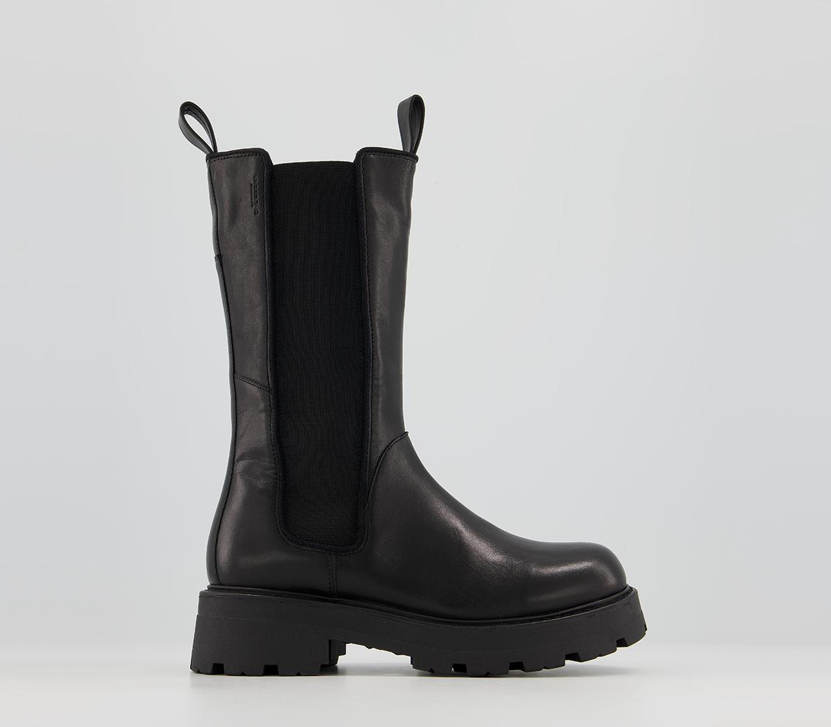 vagabond tyra black leather knee high boots