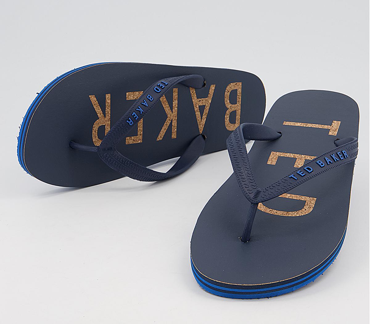 ted baker navy flip flops