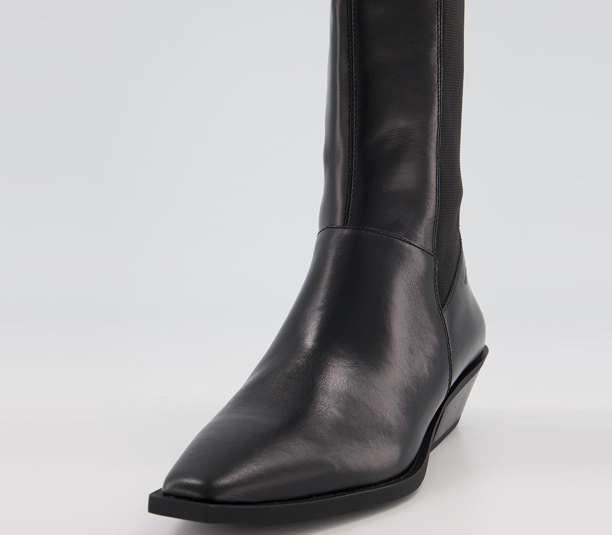 vagabond tyra black leather knee high boots