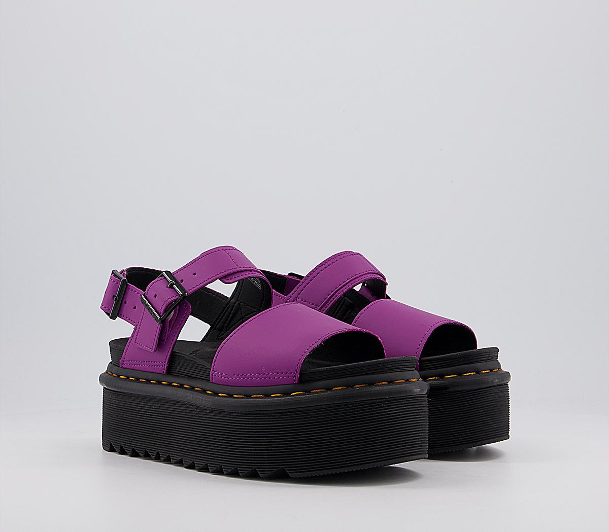 purple doc marten sandals