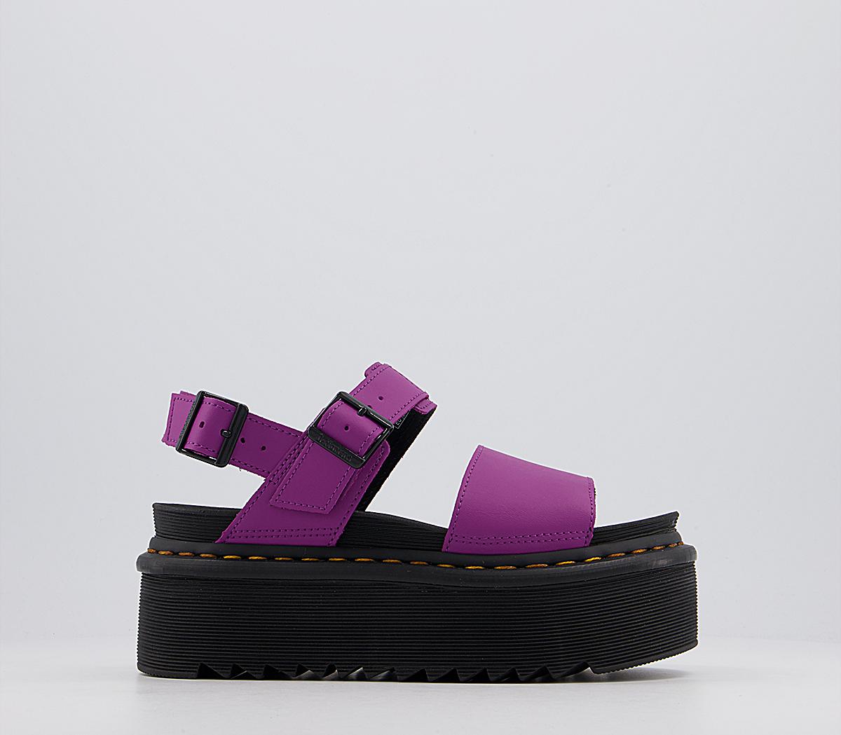 Dr. Martens Voss Quad Sandals Bright Purple - Womenâs Sandals