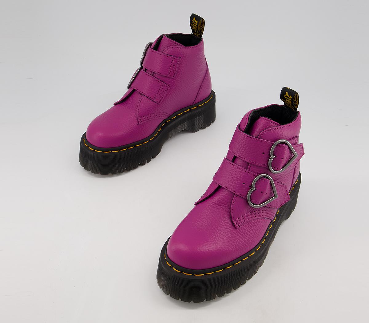 dr martens devon heart fuschia