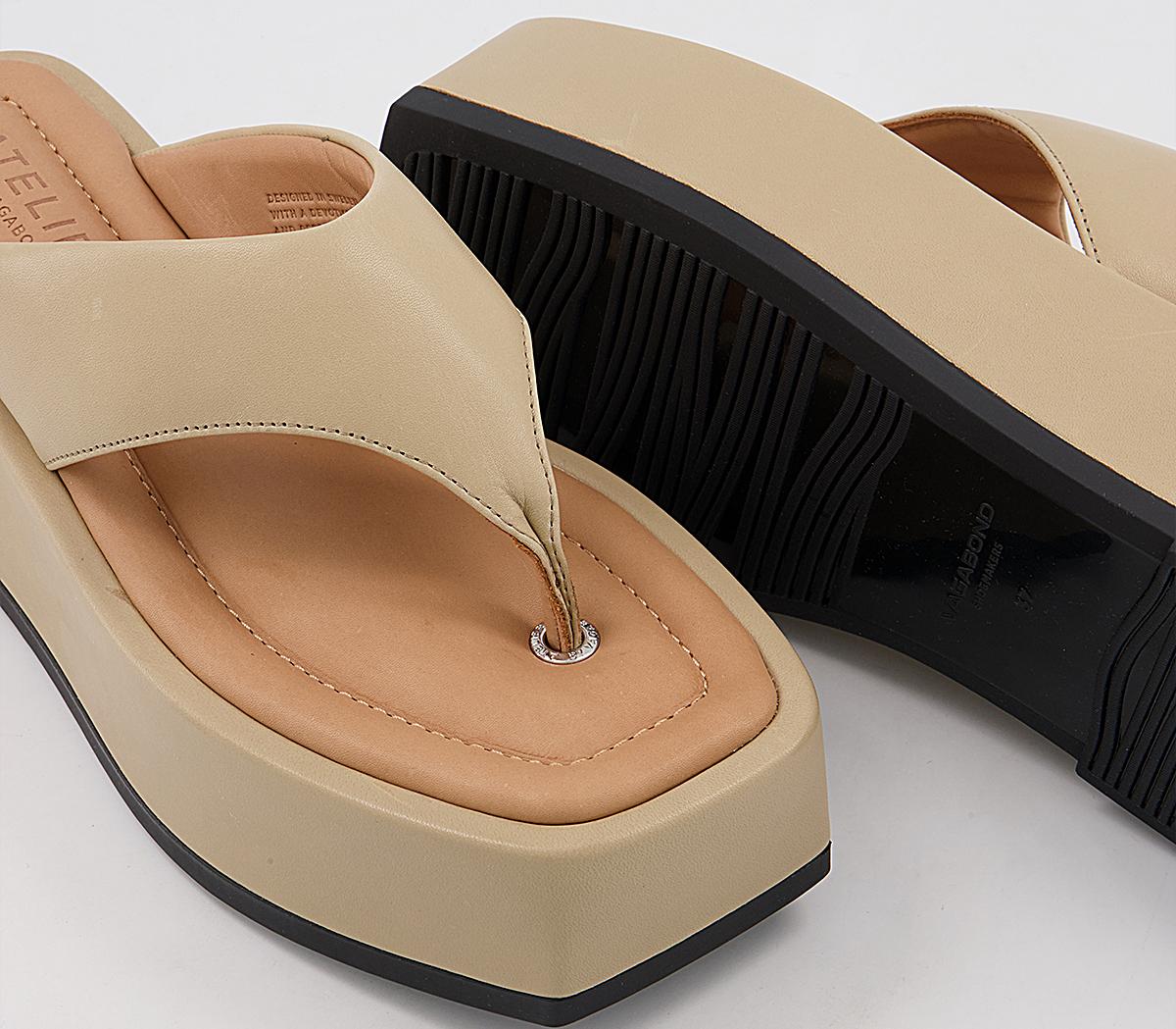 Vagabond Juno Toe Thong Platform Sandals
Sesame
