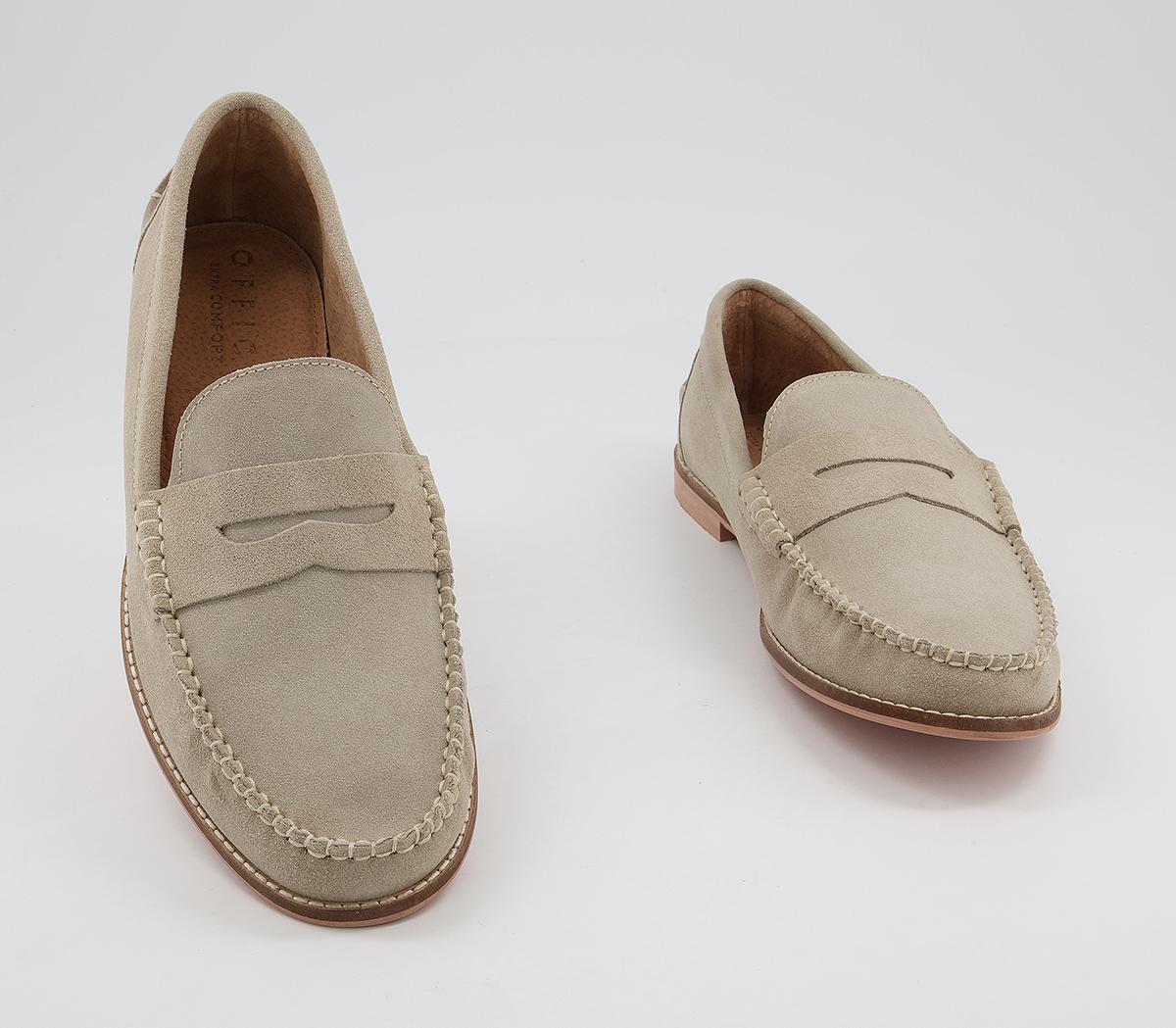 Office Marvin Penny Loafers Beige Suede - Men’s Smart Shoes