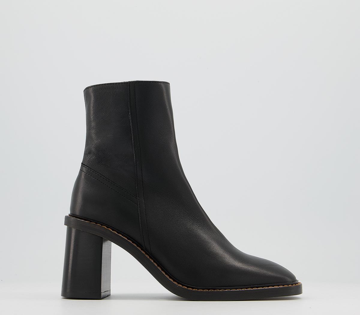 Accent Randed Block Heel Boots Accent Randed Block Heel Boots