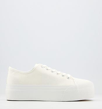 white bulky trainers