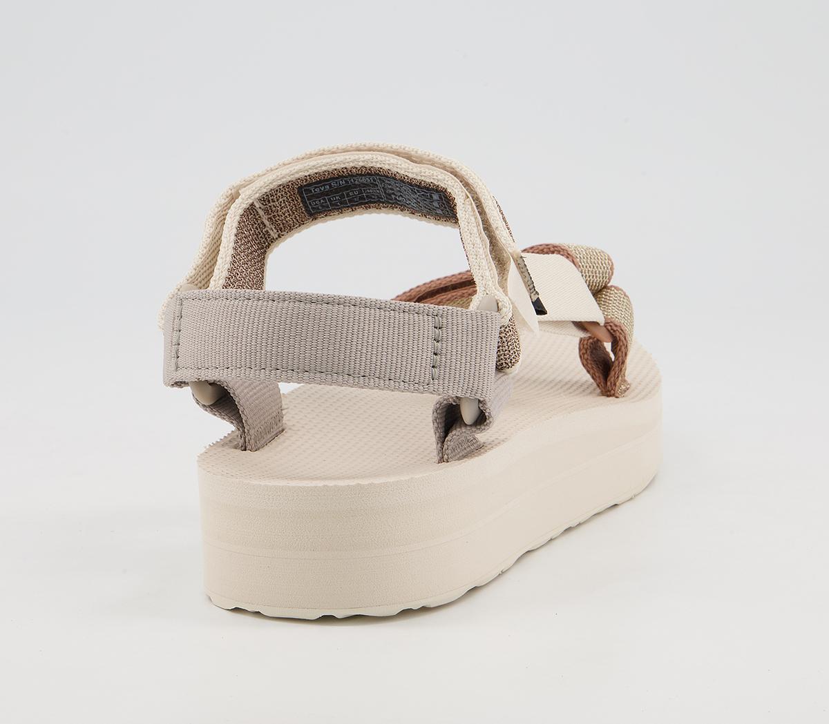 Teva Midform Universal Karina Sandals White Swan Metallic - Womenâs Sandals