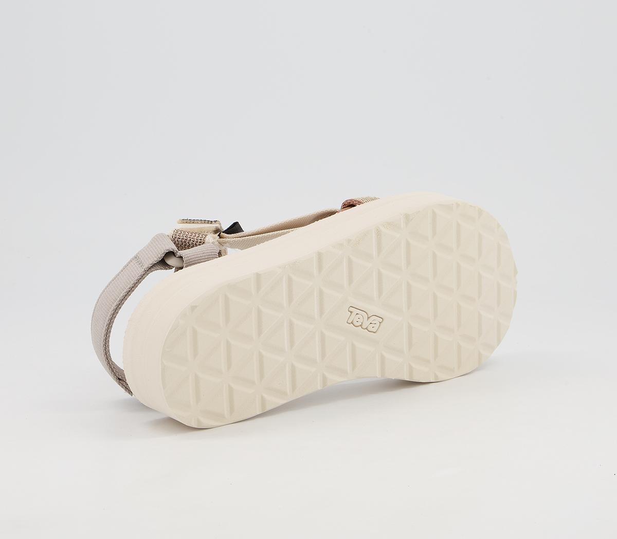 Teva Midform Universal Karina Sandals White Swan Metallic - Womenâs Sandals