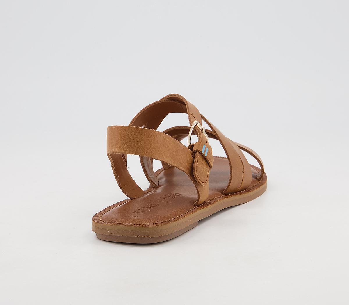 TOMS Sicily Sandals Tan Leather - Women’s Sandals