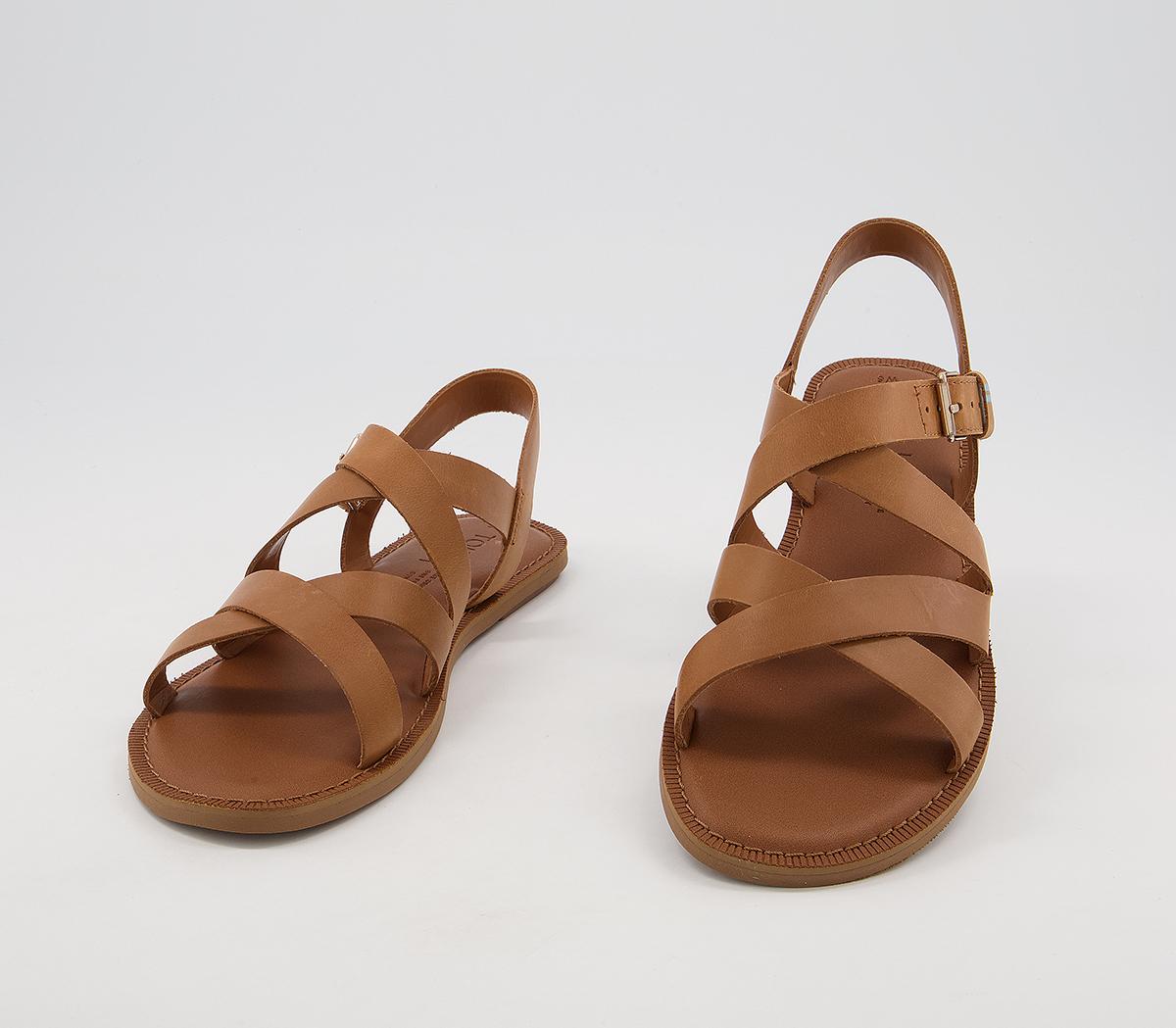 TOMS Sicily Sandals Tan Leather - Women’s Sandals