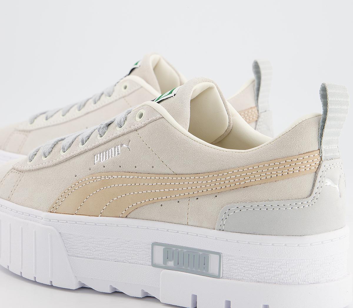 Puma Mayze Trainers Sand Grey White - Hers trainers