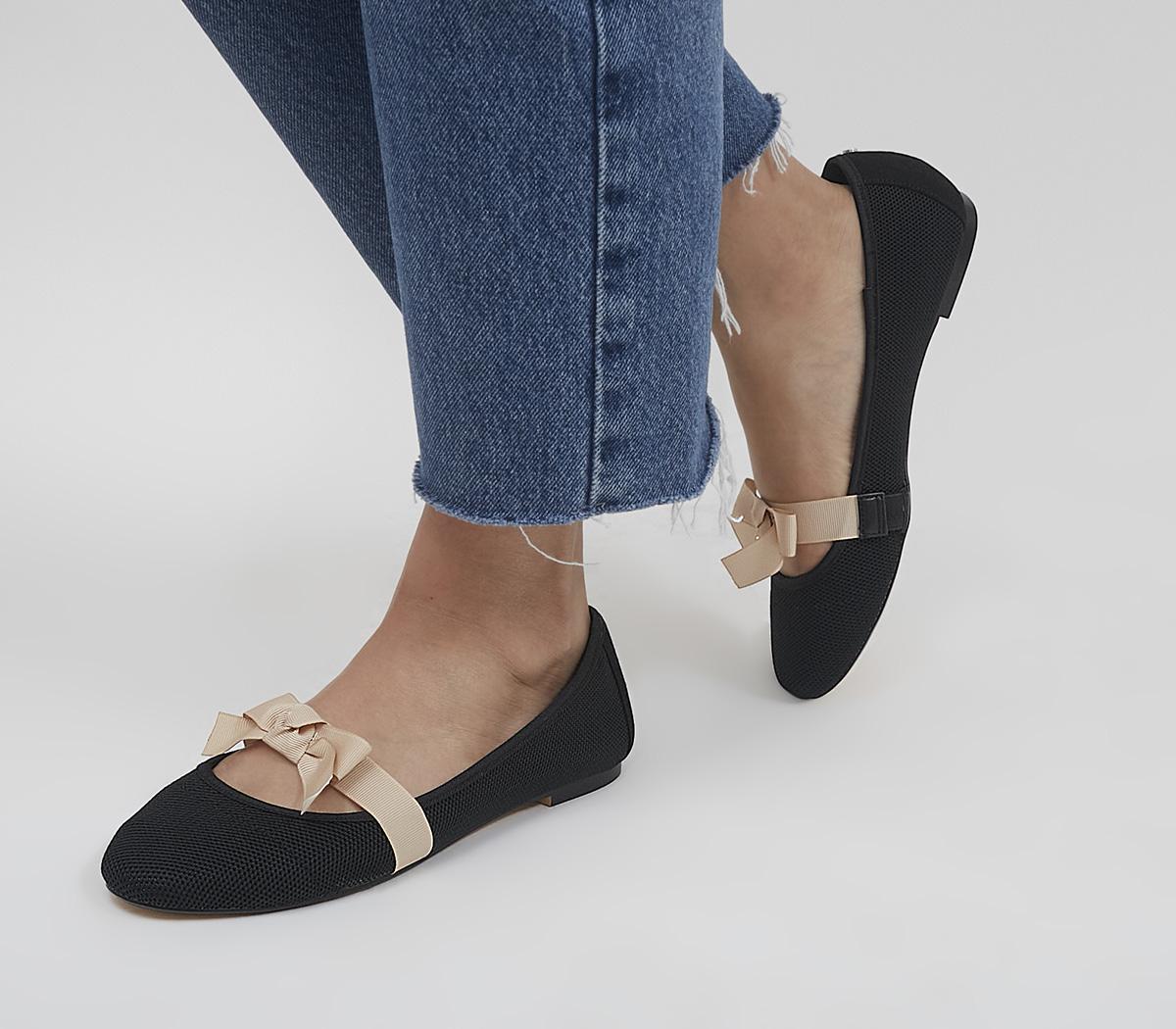 Flowing Bow Strap Ballet Flats